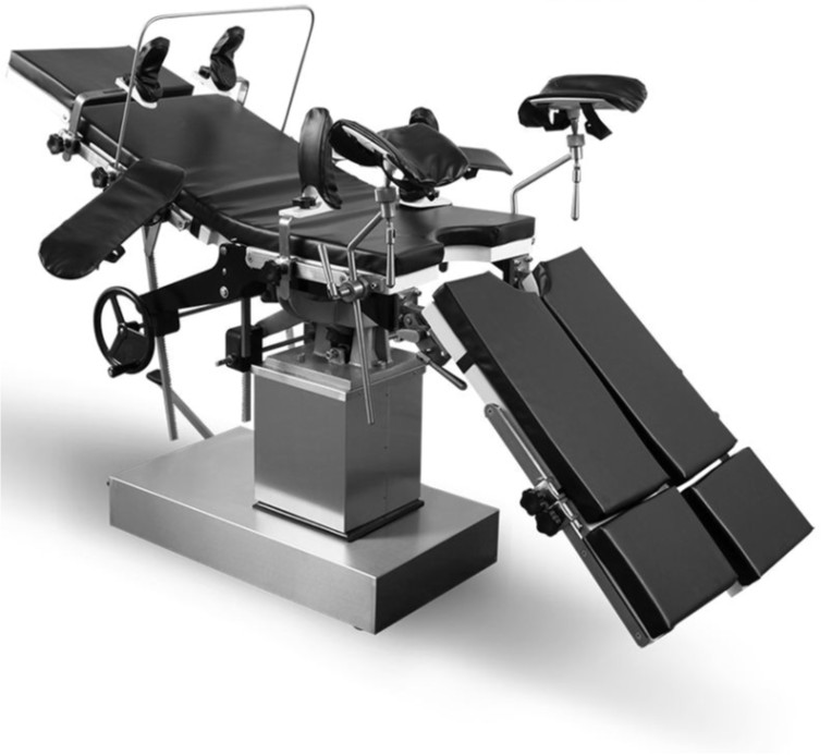 TABLE D'OPERATION HYDROLIQUE EN INOX ANTI-COROSSIF, MATELAS AMOVIBLE RESISTANT, PONT RENAL INTEGRER,